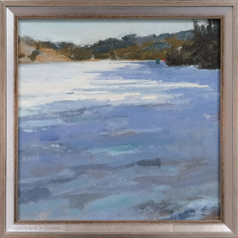 Ice Fishing In The Shadows painting