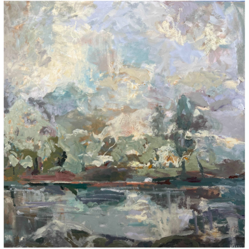 Gabreyl Harrison Big Sky, River Run 36" x 36" (SOLD)