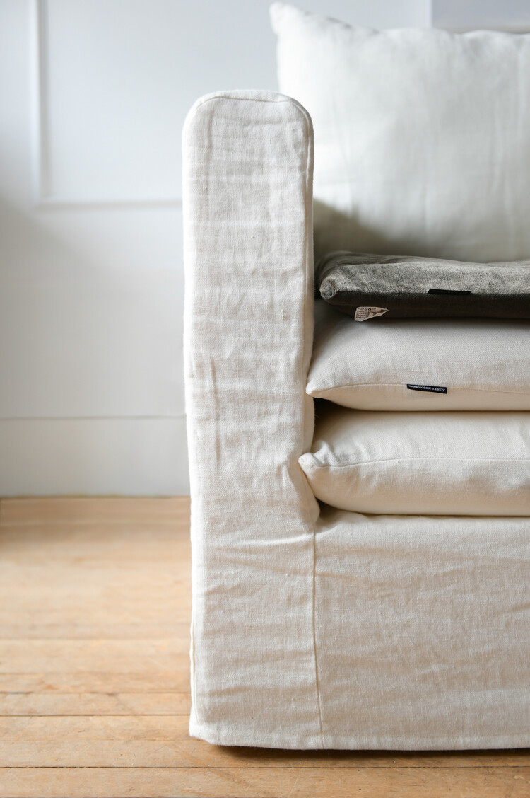 Bérengère Leroy Boheme Linen Sofa by Bérengere Leroy