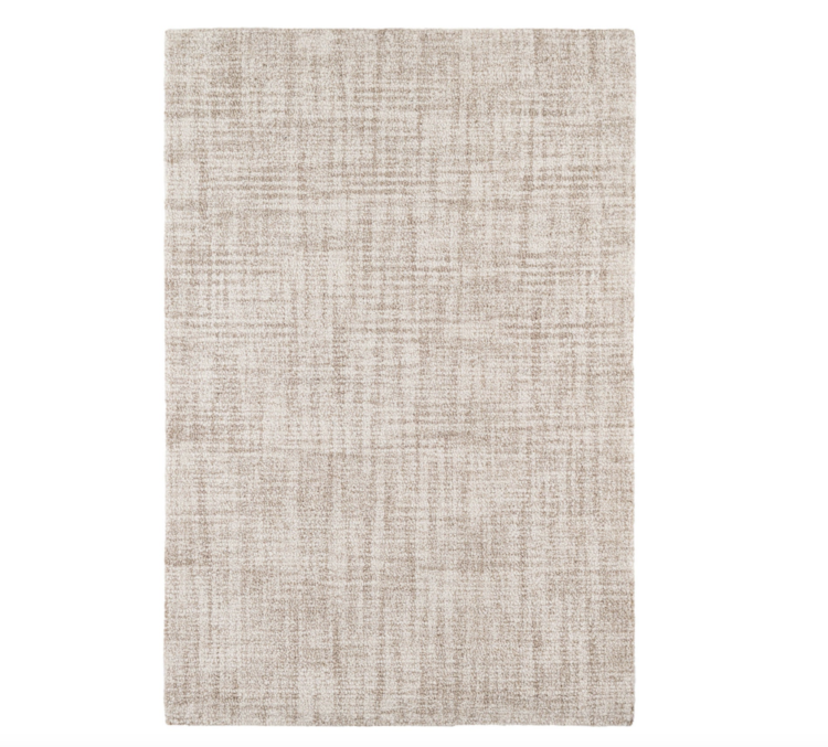 Crosshatch Wool Rug in blue or ivory