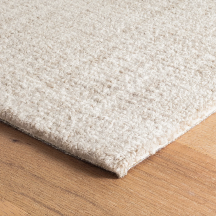 Crosshatch Wool Rug in blue or ivory