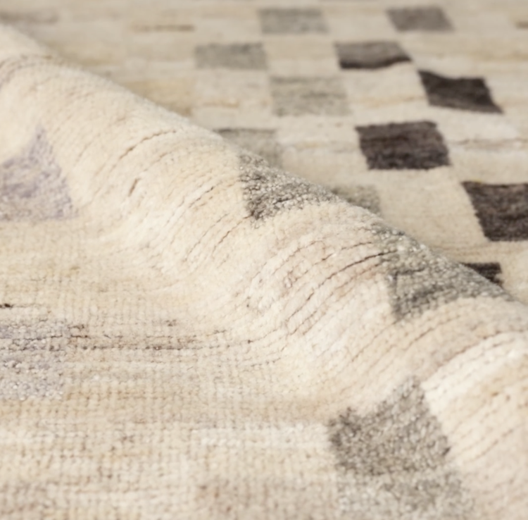 Kazben Ituri Tan/Taupe Wool Rug