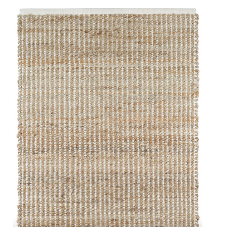 Gridwork Black Woven Jute Rug - Black or Ivory