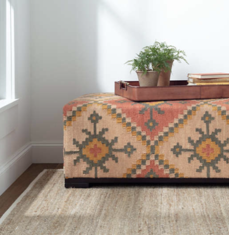 Dash&Albert Gridwork Black Woven Jute Rug