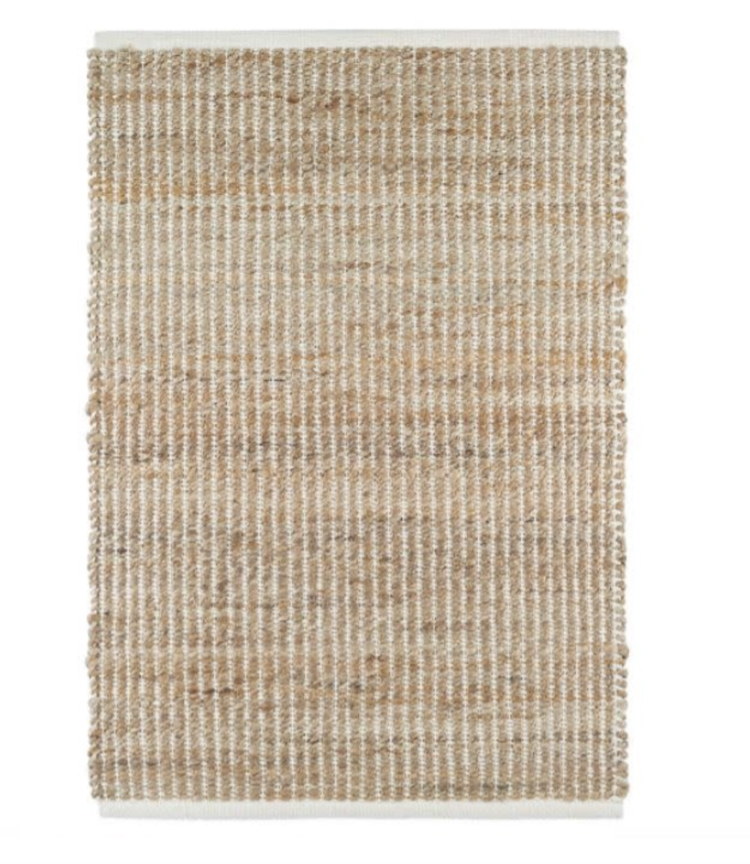 Gridwork Black Woven Jute Rug - Black or Ivory