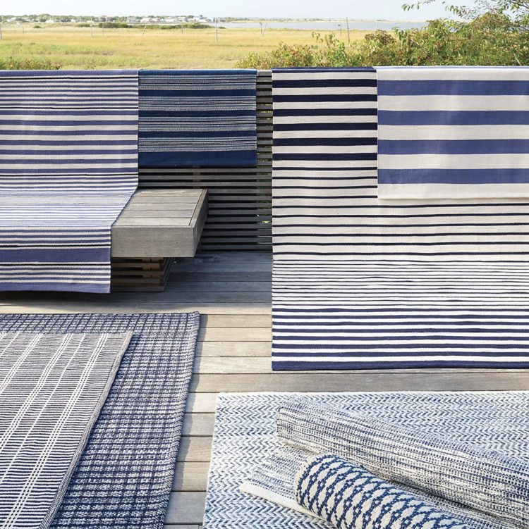 Dash&Albert Tideline Navy Indoor/Outdoor Rug