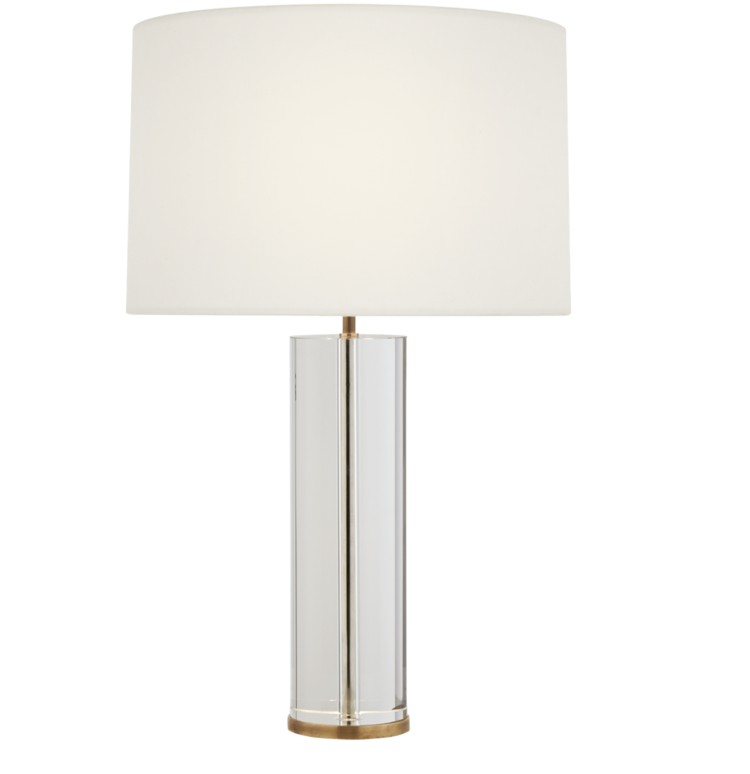 Lineham Cordless Table Lamp in Alabaster or Crystal