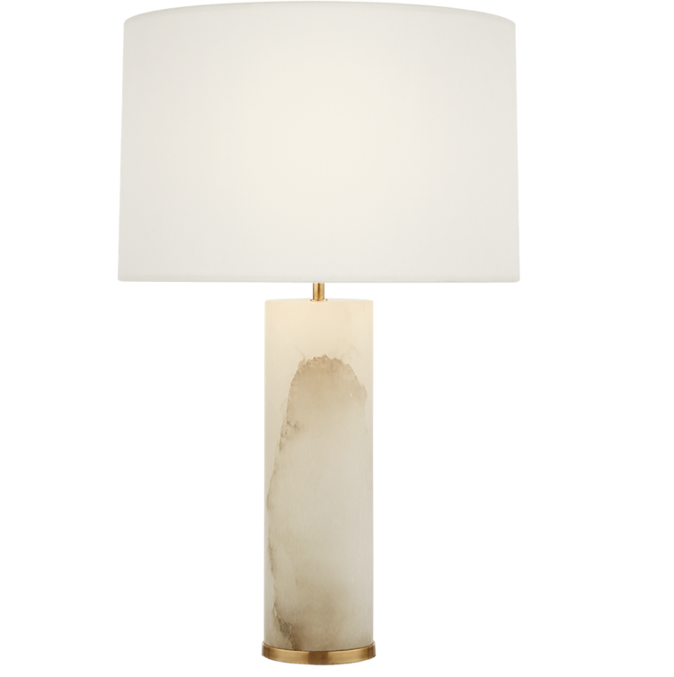 Lineham Cordless Table Lamp in Alabaster or Crystal