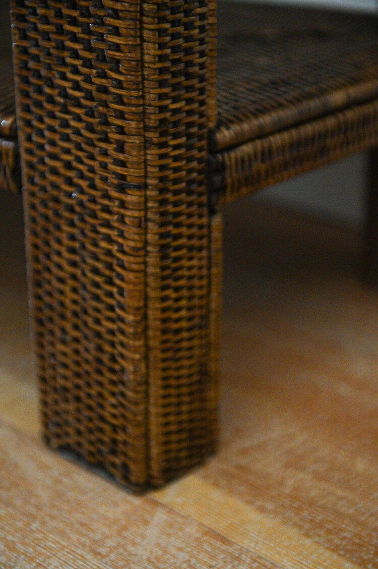 Rattan Console Table with Drawers