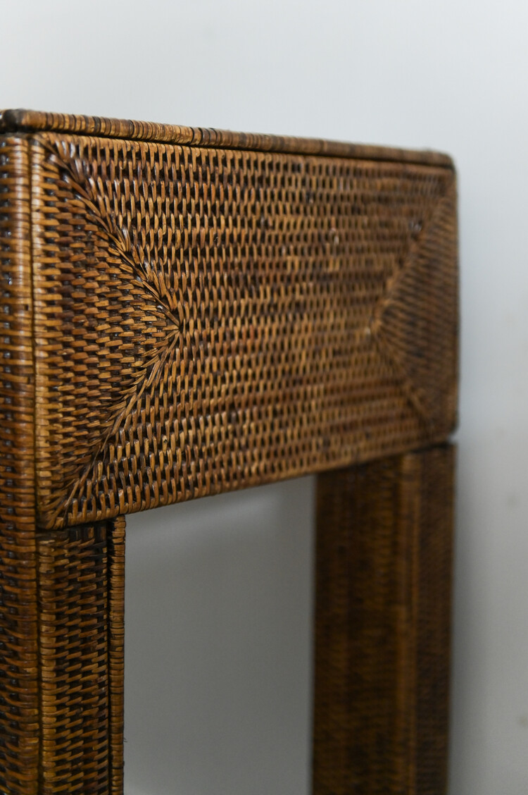 Rattan Console Table with Drawers