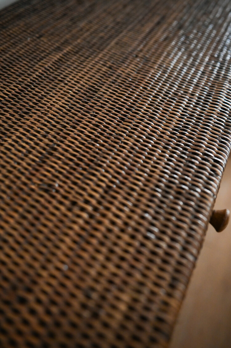 Rattan Console with Drawers