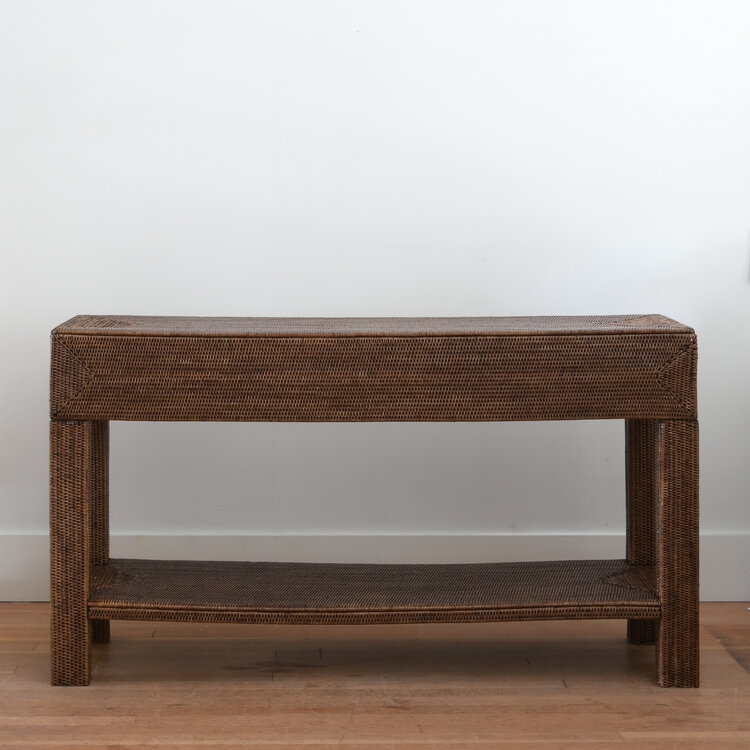 Rattan Console with Drawers