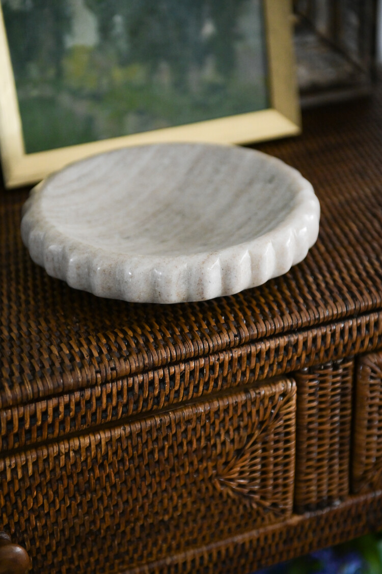 Analia Beige Marble Tray