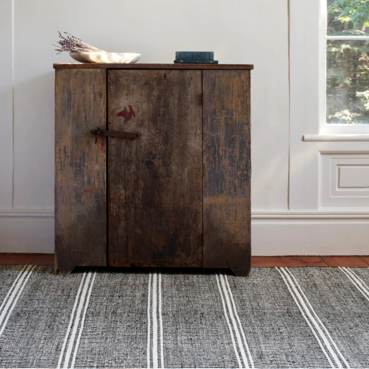 Dash&Albert Malta Natural Woven Wool Rug - black or camel