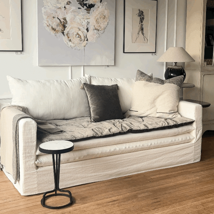 Bérengère Leroy Boheme Linen Sofa by Bérengere Leroy