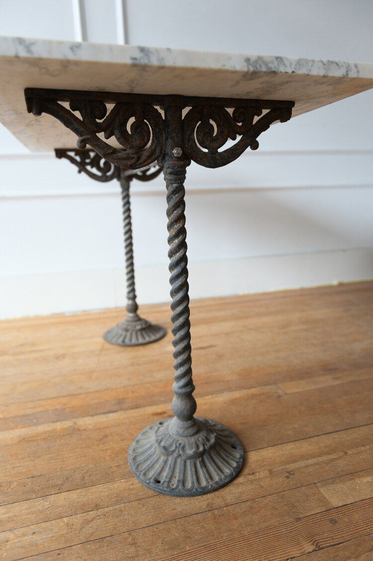 Antique Antique Marble Top Conservatory Table