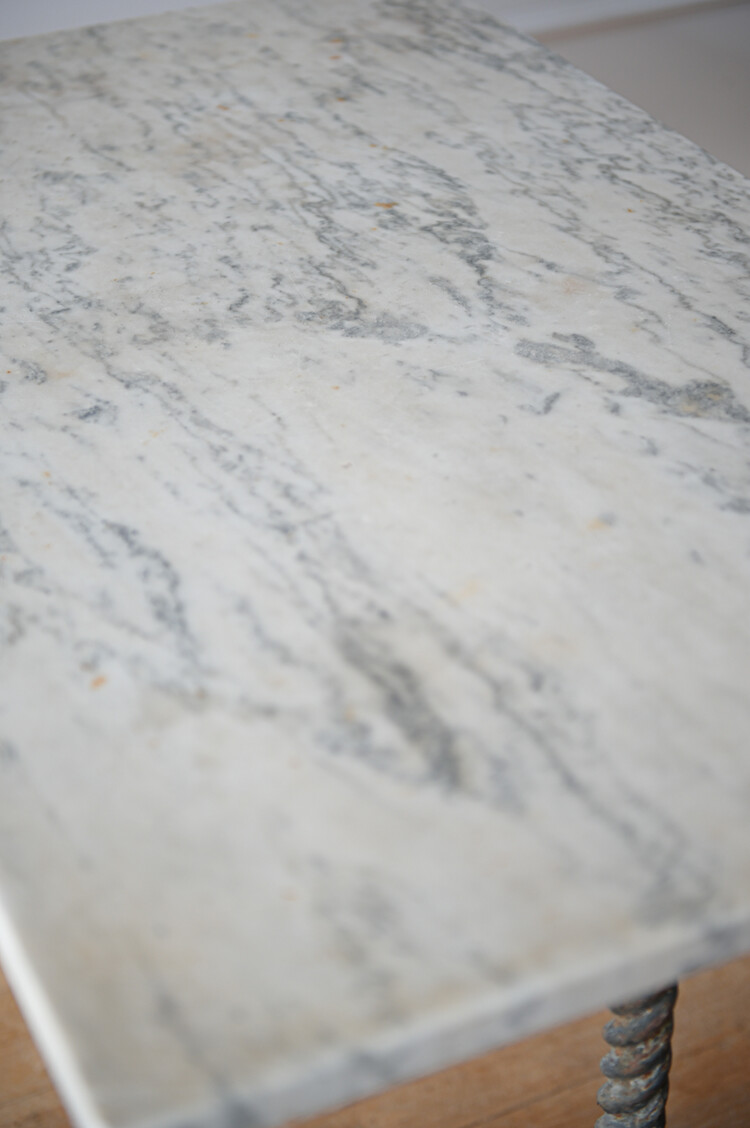 Antique Marble Top Conservatory Table