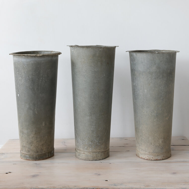 Vintage Galvanized French Florist Bucket