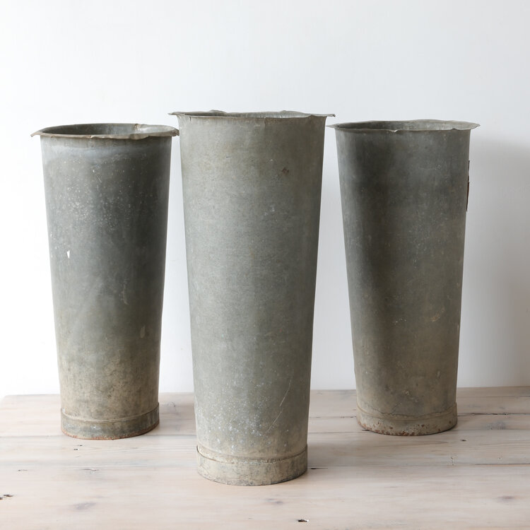 Vintage Galvanized French Florist Bucket