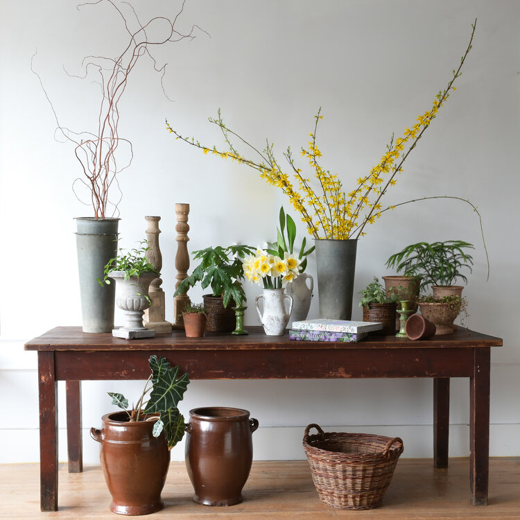 Vintage Galvanized French Florist Bucket