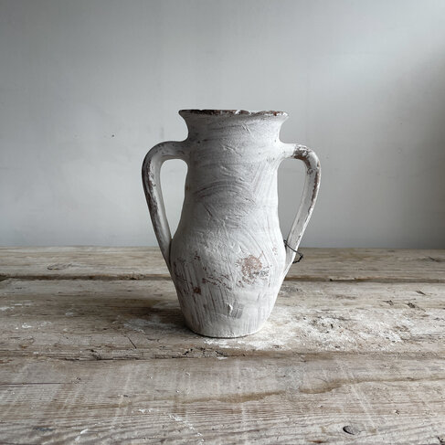 Antique Antique White-Wash Olive Pot Mini