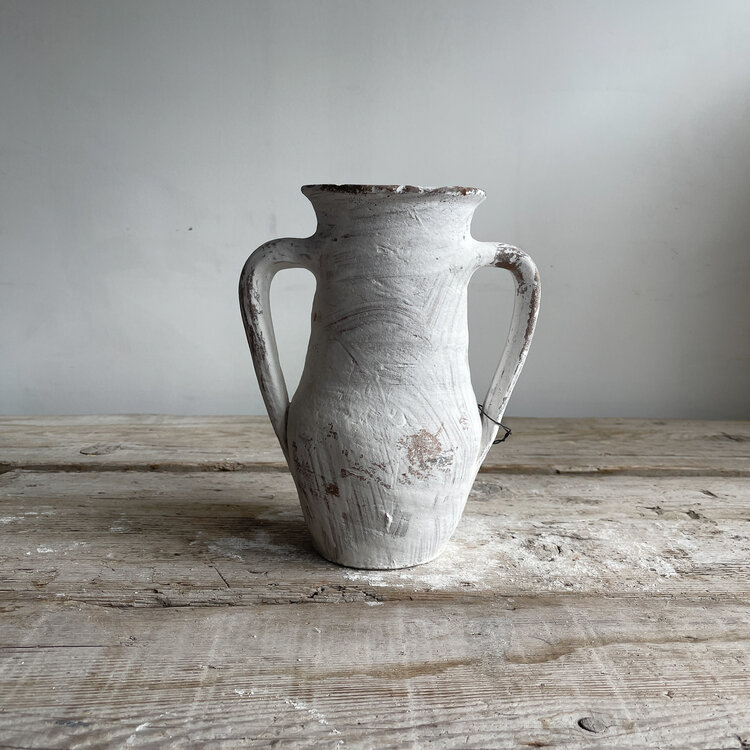 Antique Antique White-Wash Olive Pot Mini