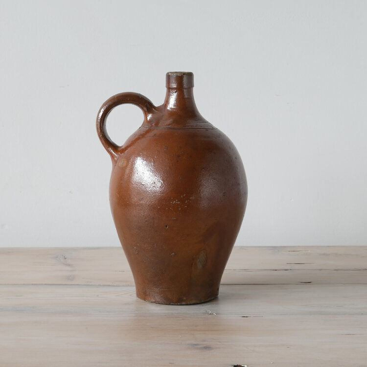 Vintage Antique Glazed Terracotta Pot