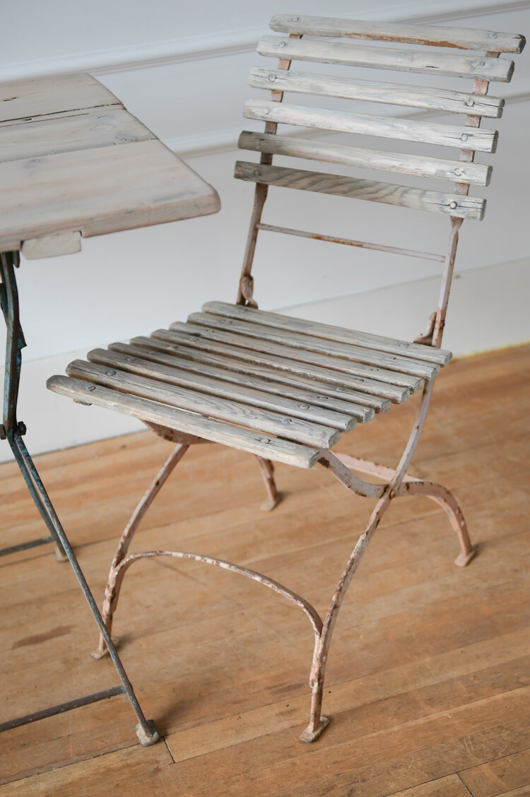 Antique Vintage Slatted Garden Table & Chairs