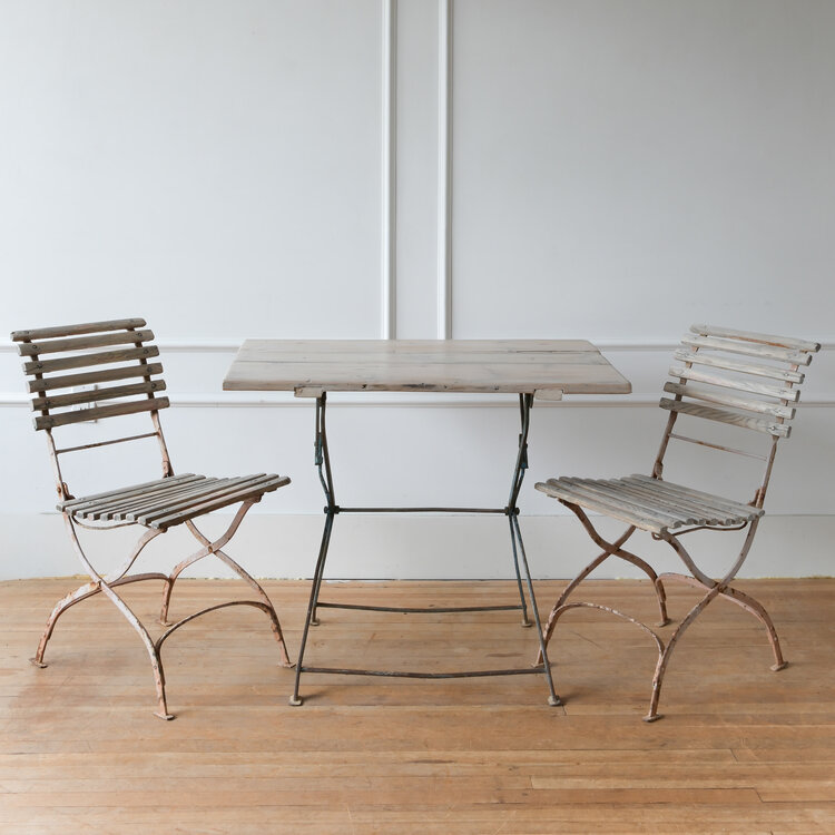 Vintage Slatted Garden Table & Chairs