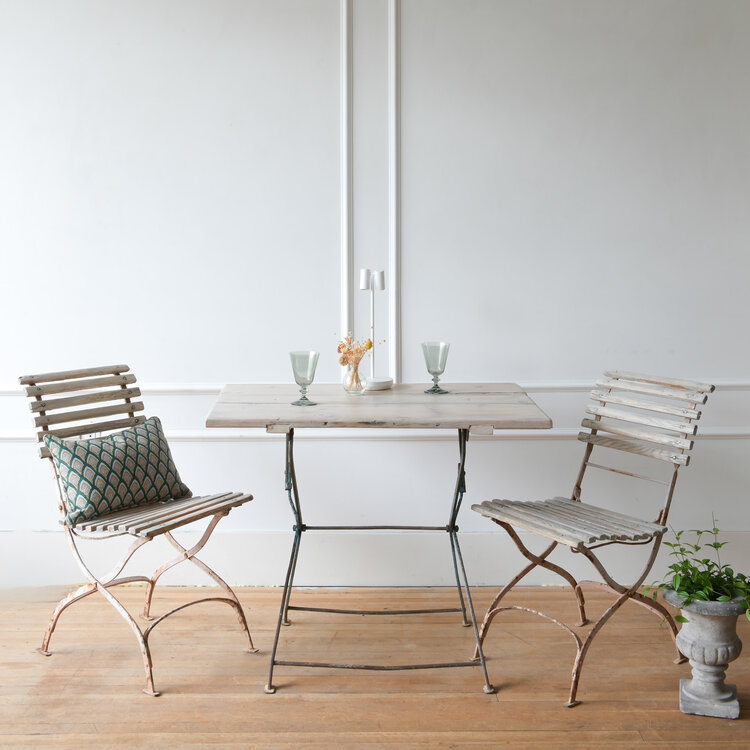 Antique Vintage Slatted Garden Table & Chairs