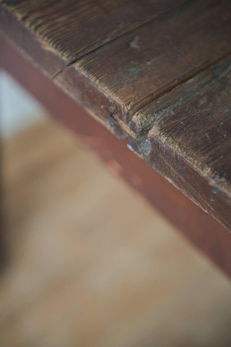 Antique Rustic Burgundian Dining Table