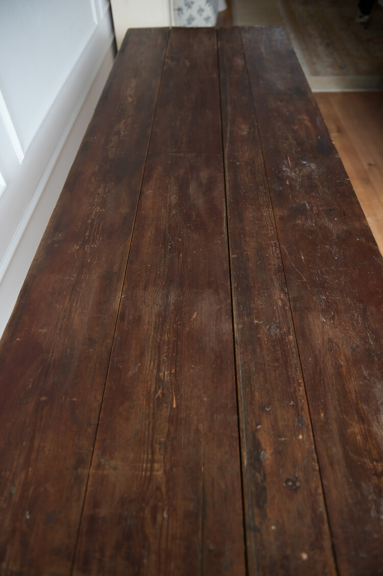 Antique Antique Rustic Burgundian Table