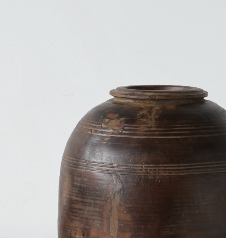 Vintage Vintage Wood Vessel