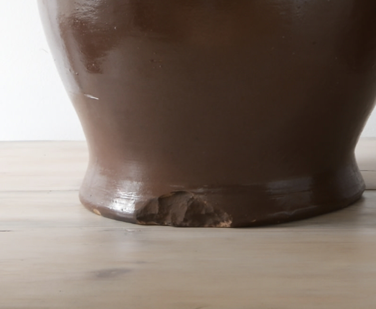Antique Glazed French Storage Pot or Confit Pot