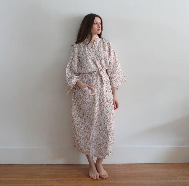 Linge Particulier French Linen Kimono Robe