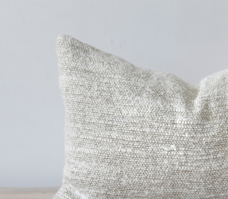 Nash Belgian Cushion - White lumbar