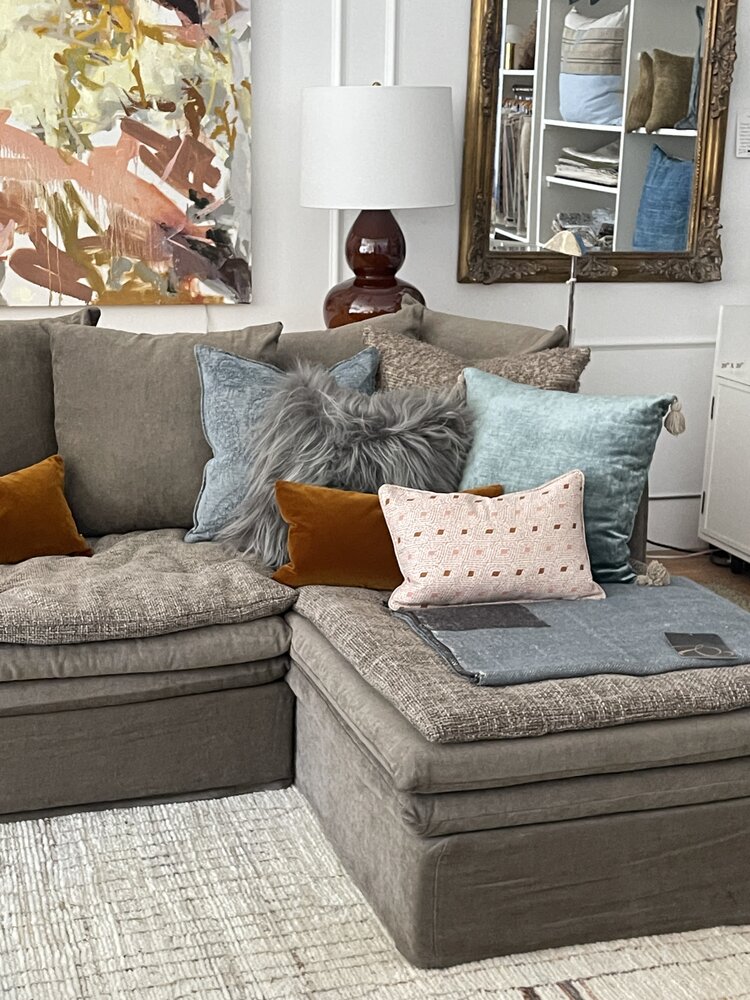 Savery Cushion in Blue 19x19"
