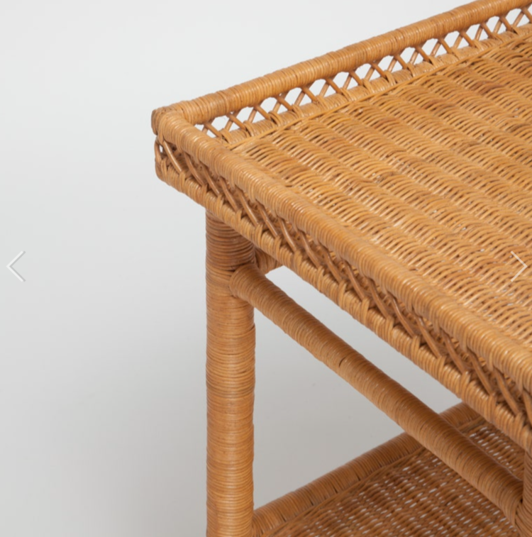 Sarah Side Table or Nightstand - Rattan