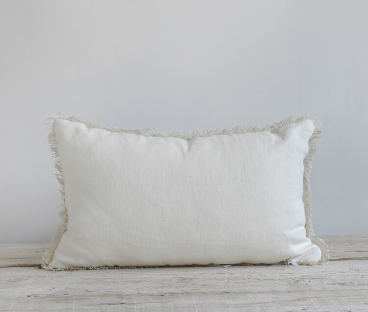 Capri Linen Cushion in Chalk by Bérengère Leroy