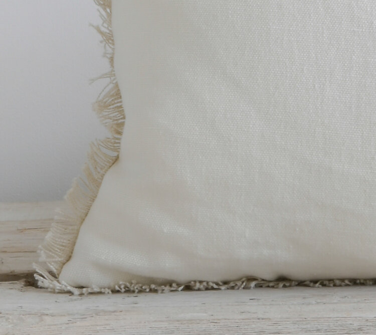 Capri Linen Cushion in Chalk by Bérengère Leroy
