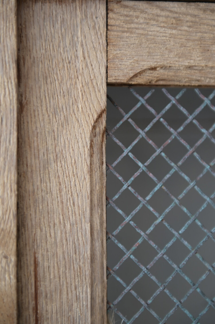 Antique Antique French Cabinet with Wire Mesh Doors