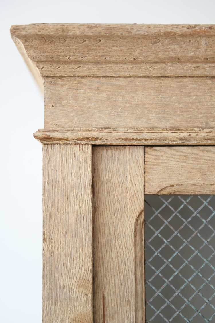 Antique Antique French Cabinet with Wire Mesh Doors