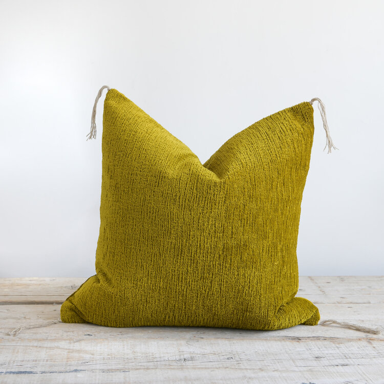 Recycled Rock Cushion in Absinthe