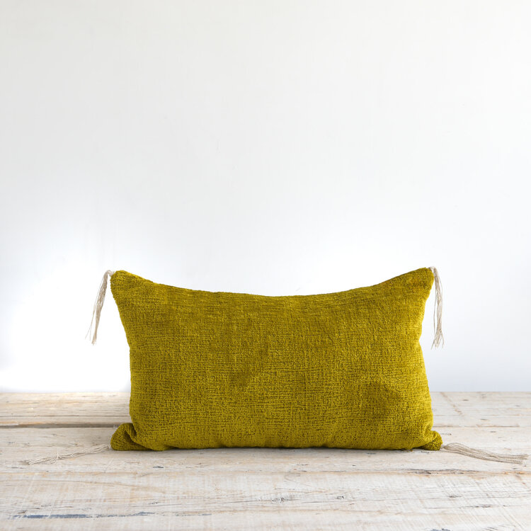 Recycled Rock Cushion in Absinthe