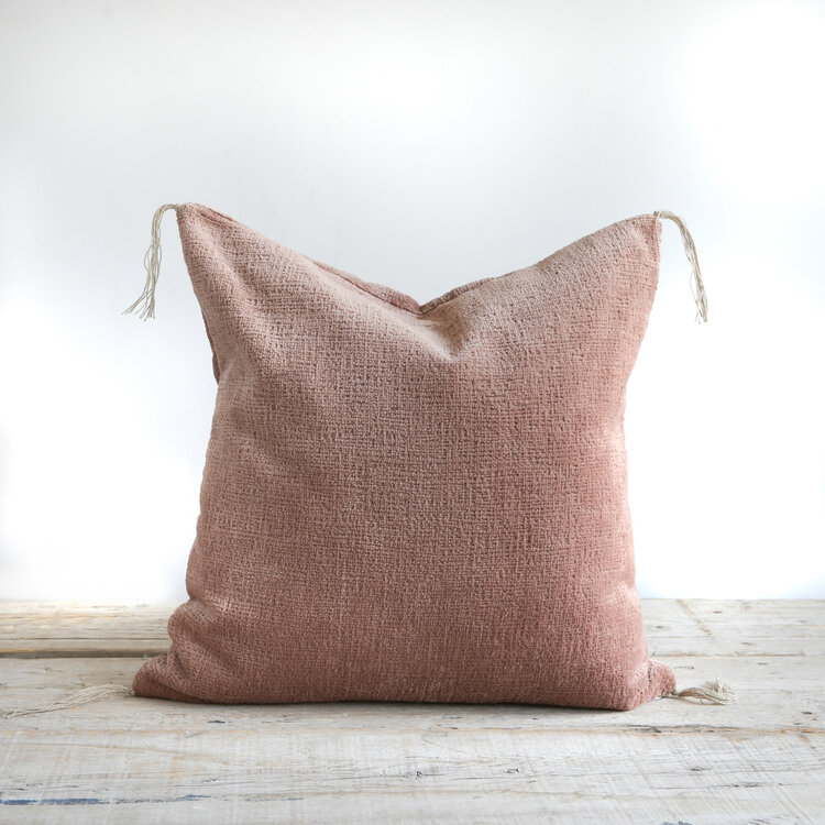Recycled Rock Cushion in Cappuccino