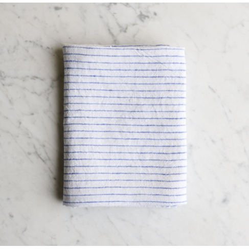 Linge Particulier French Linen Dishtowel Atlantic Blue Stripe
