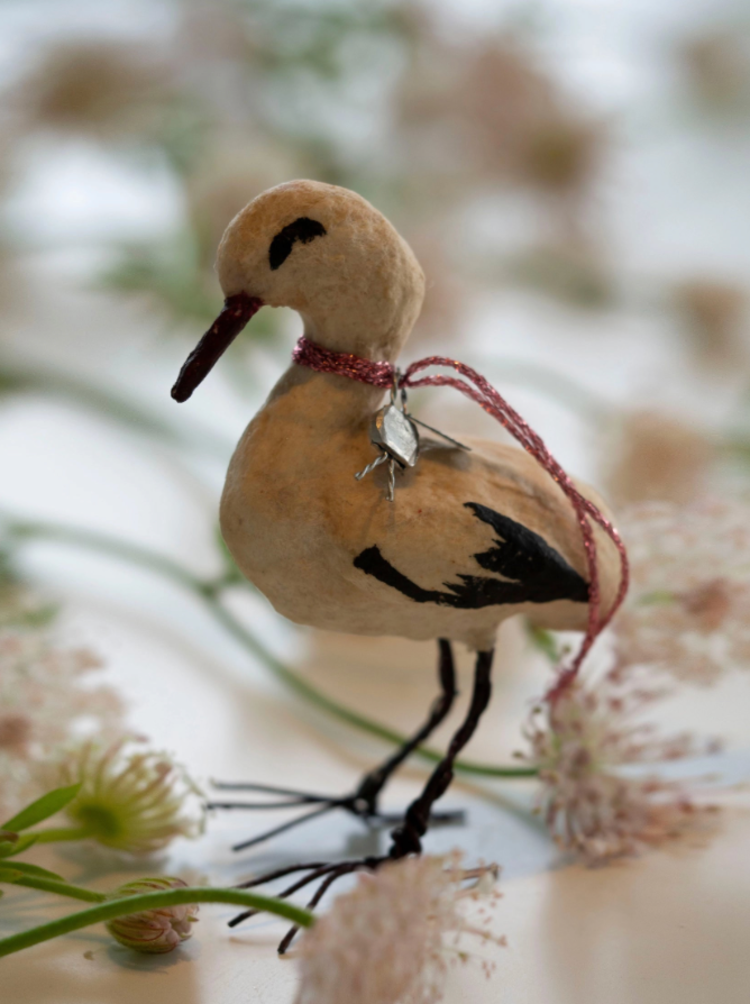 Handmade Stork Ornament