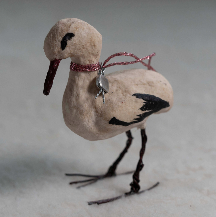 Handmade Stork Ornament