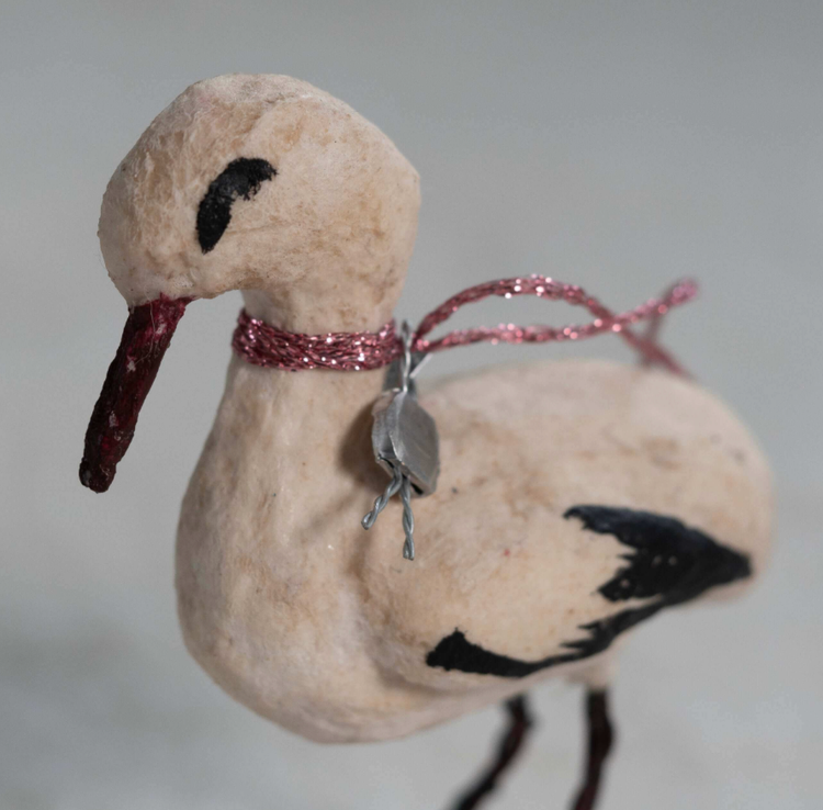 Handmade Stork Ornament