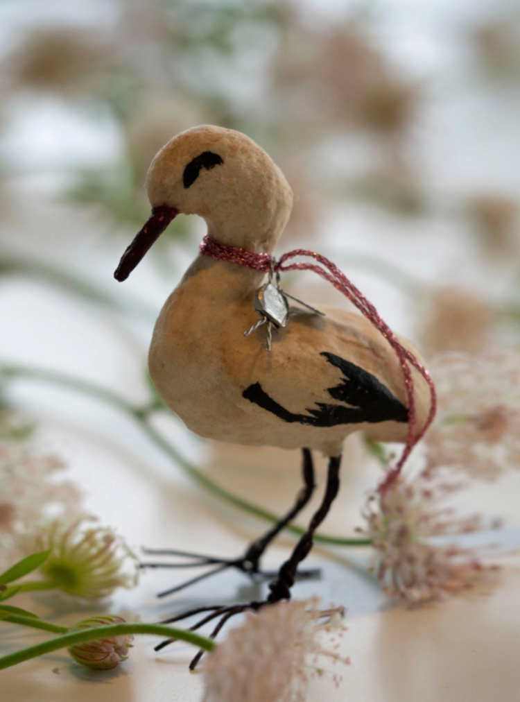 Handmade Stork Ornament